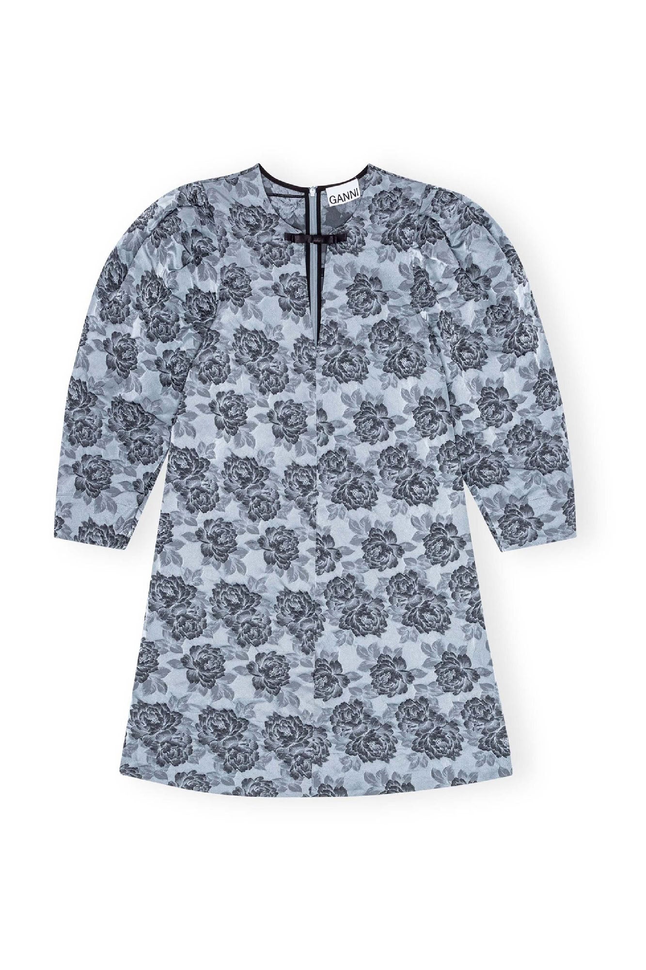 Robe courte imprimé botanique - Illusion Blue