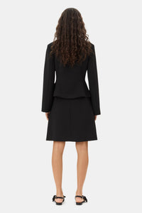 Blazer ceintré en twill - Black