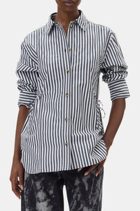 Chemise oversize à rayures - Black