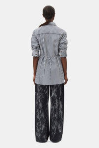 Chemise oversize à rayures - Black