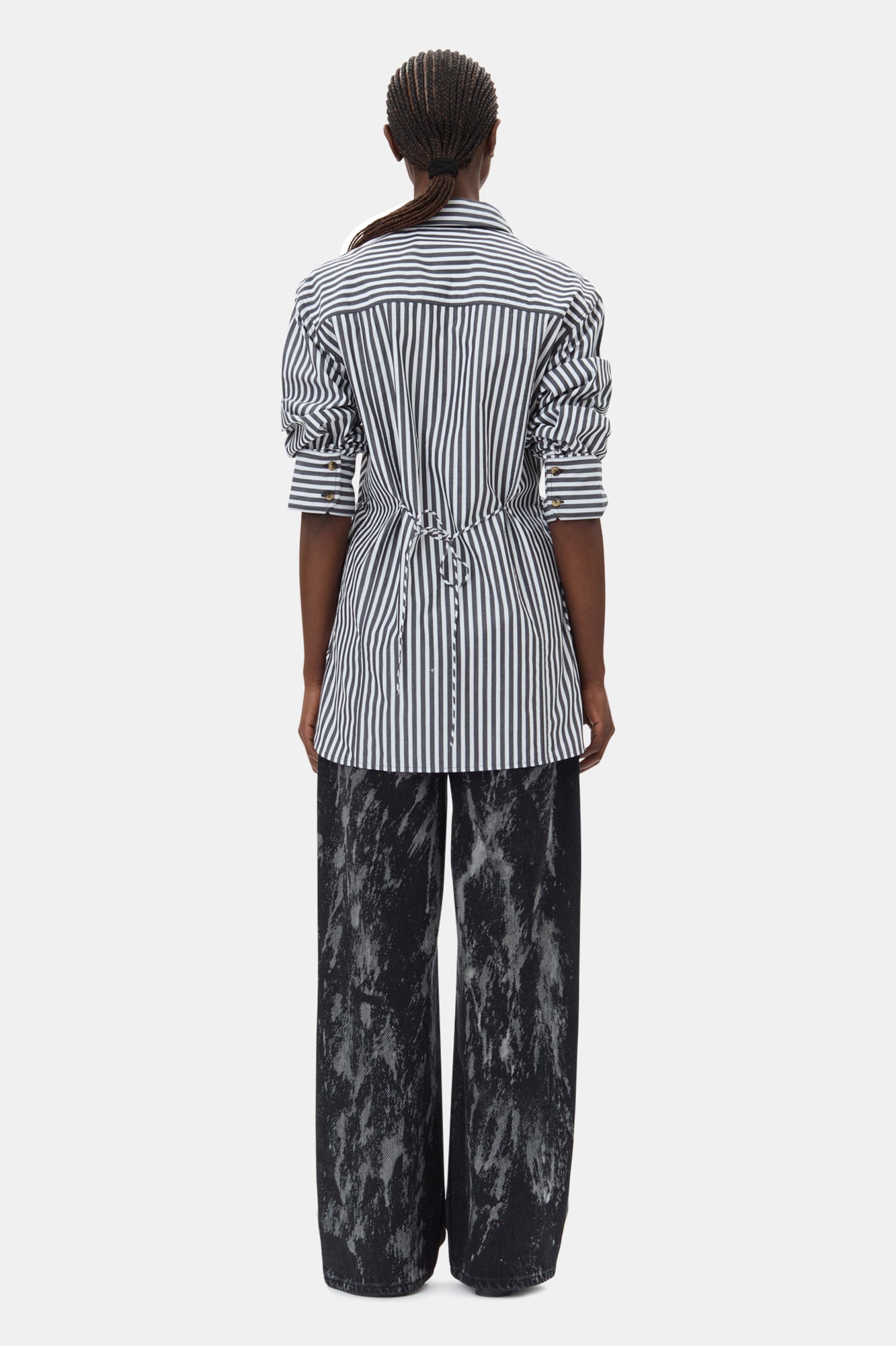 Chemise oversize à rayures - Black