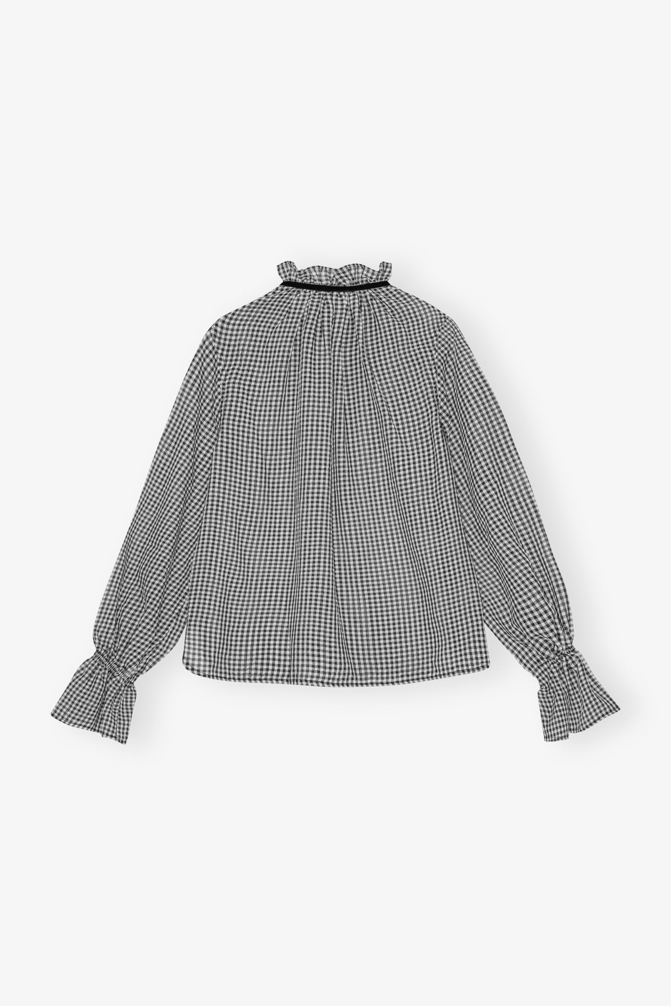 Blouse à col et manches volantées - Black