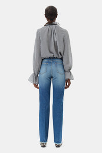 Blouse à col et manches volantées - Black