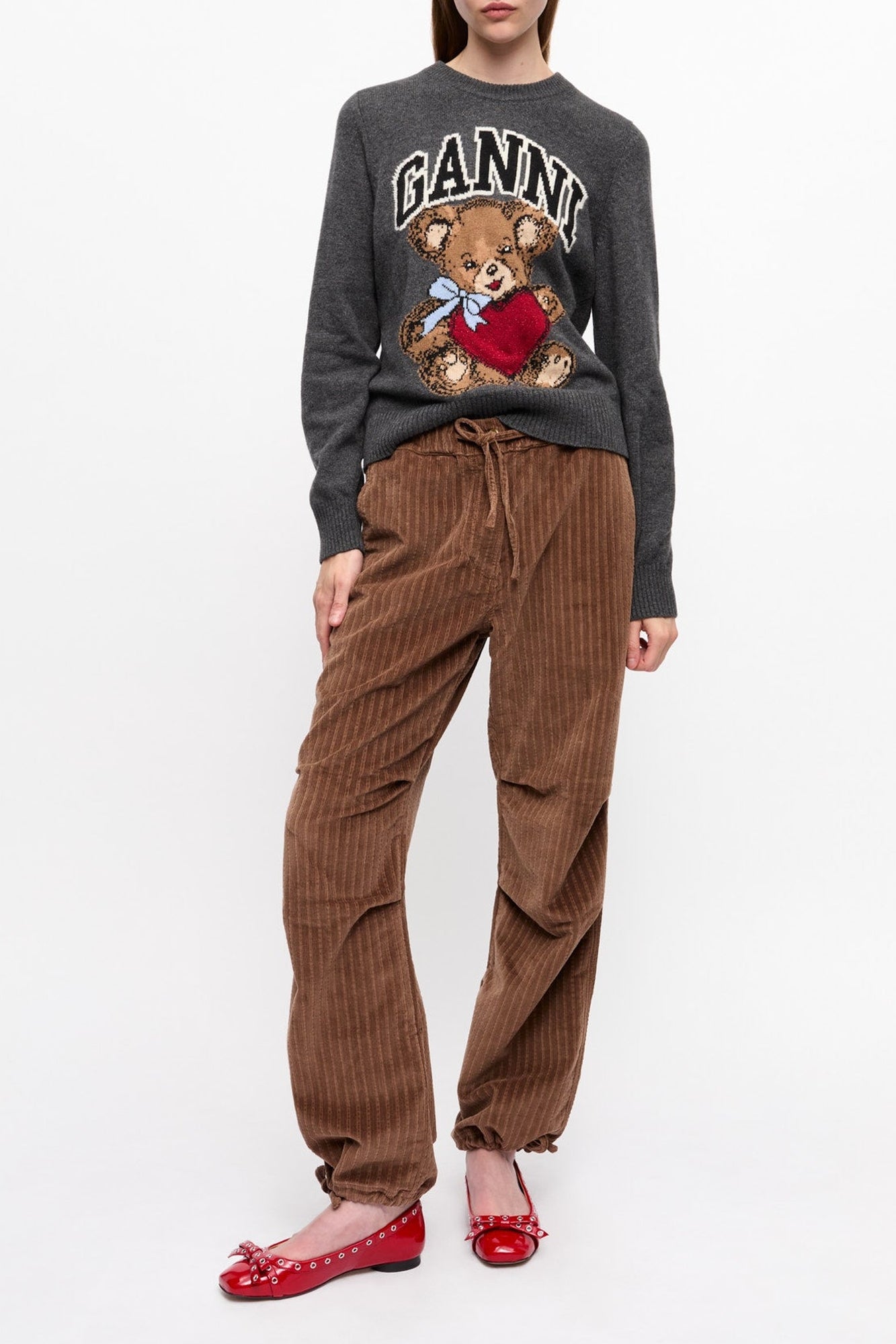 Pantalon à cordon de serrage en velours côtelé - Rain Drum