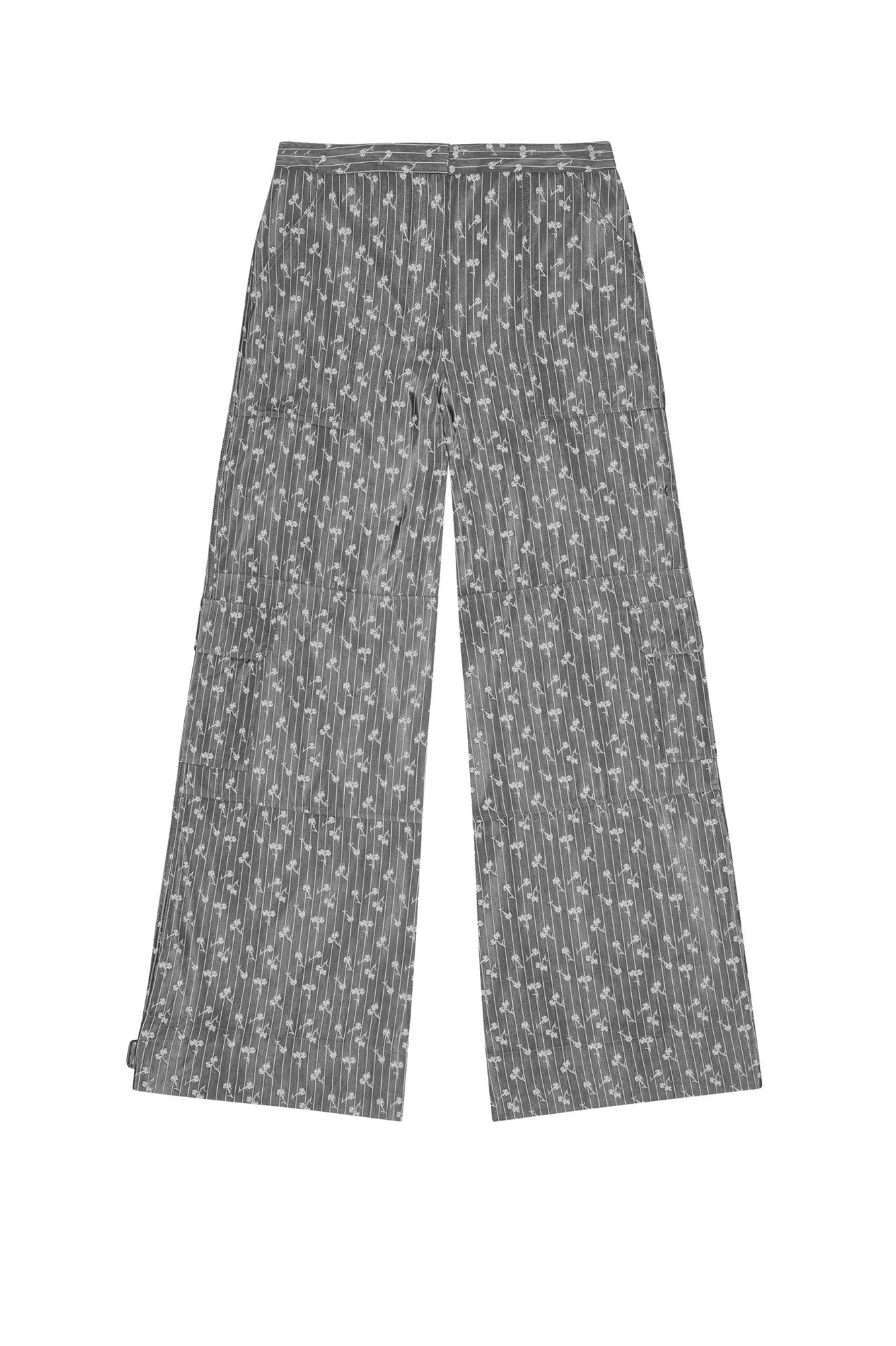 Pantalon cargo en jacquard - Smoked Pearl