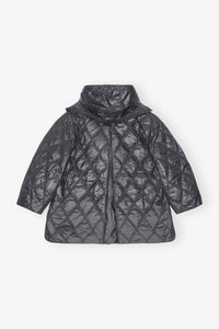 Veste mi longue matelassée - Black Sand