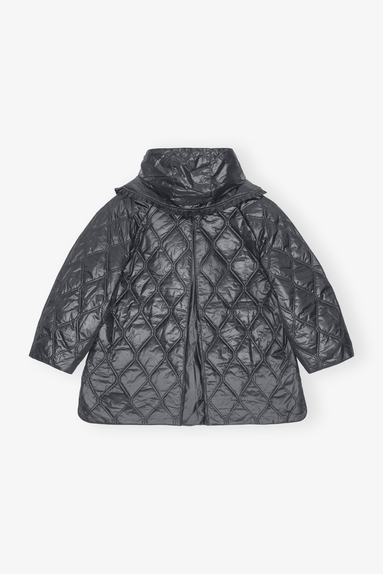 Veste mi longue matelassée - Black Sand