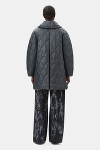 Veste mi longue matelassée - Black Sand