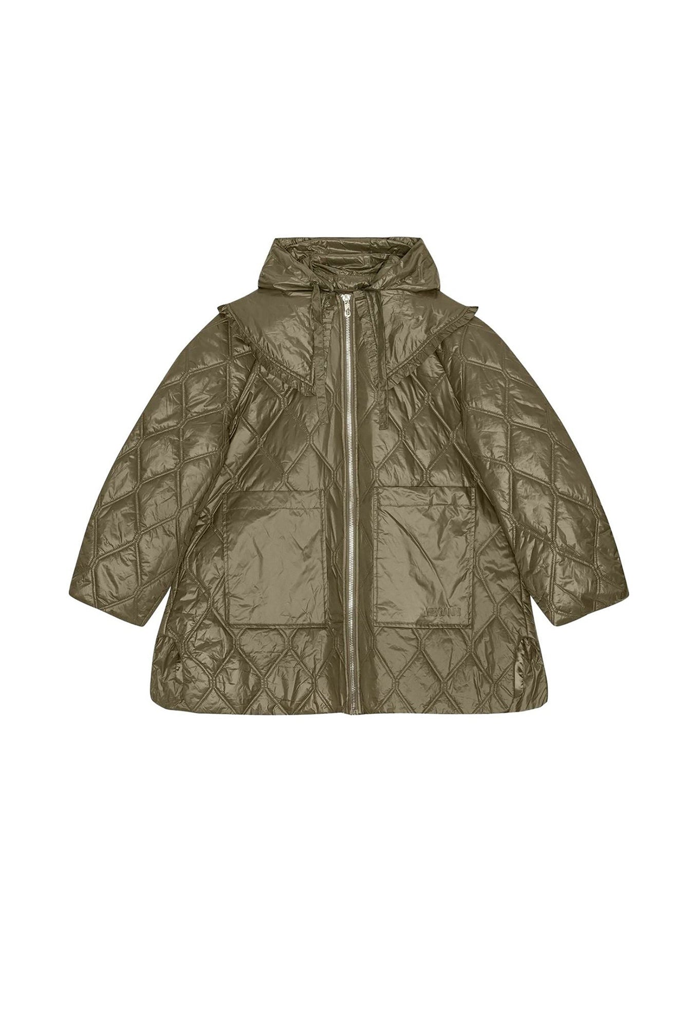 Veste mi longue matelassée brillante - Kalamata