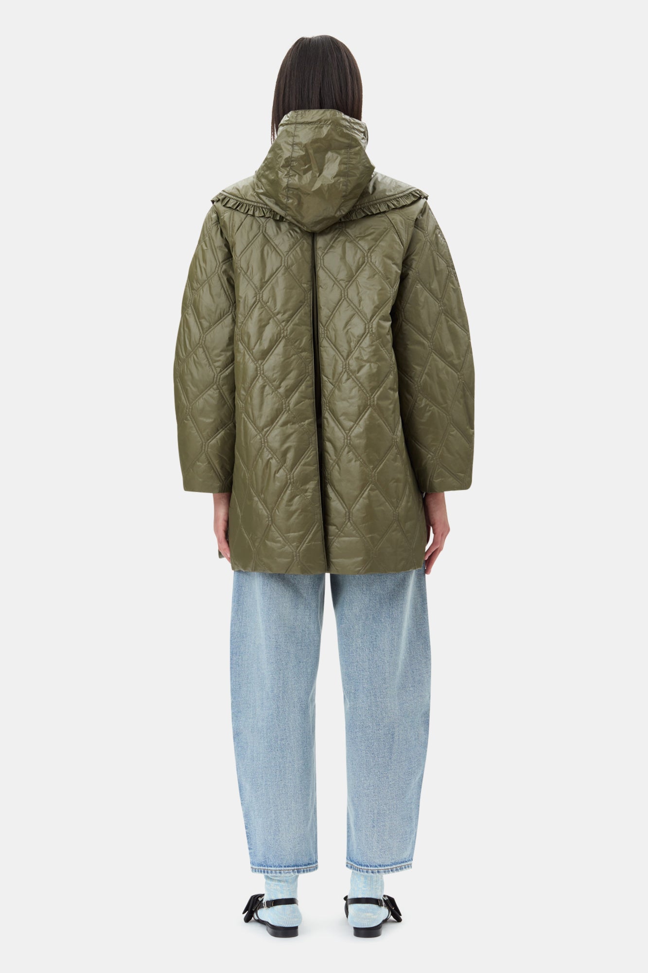 Veste mi longue matelassée brillante - Kalamata