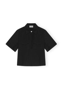 Chemise à manches courtes et poches - Black