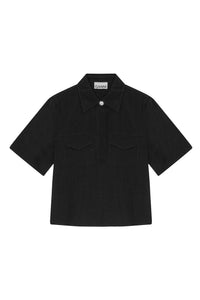 Short-sleeved shirt with pockets - Black