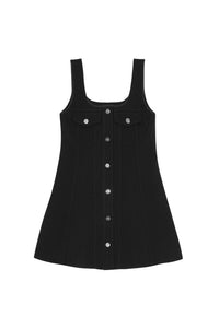 Short crepe dress - Black
