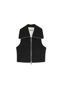 Veste zippée sans manches - Black