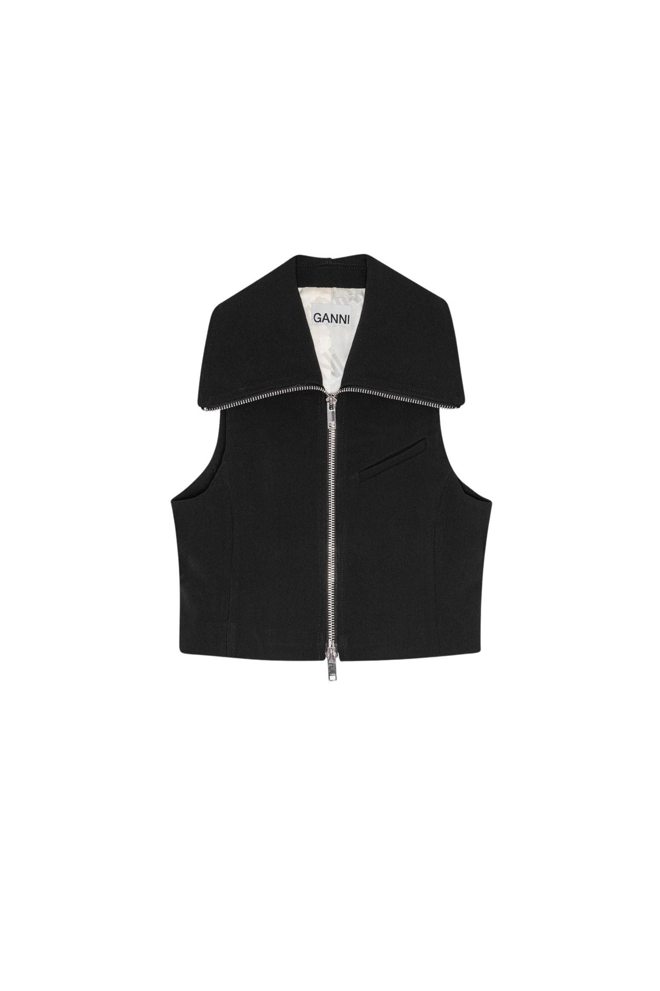 Veste zippée sans manches - Black