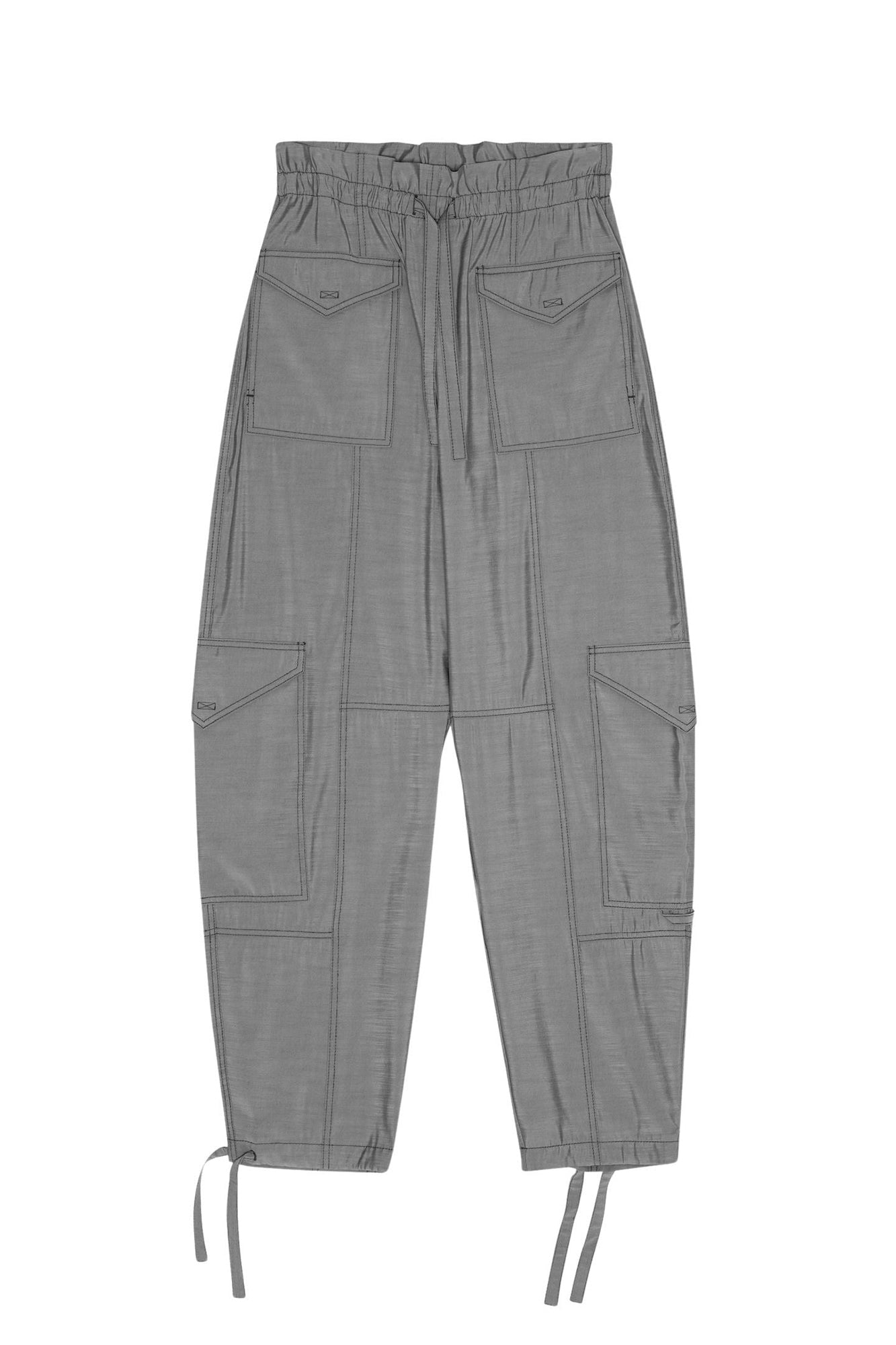 Pantalon à poches et taille haute - Frost Gray