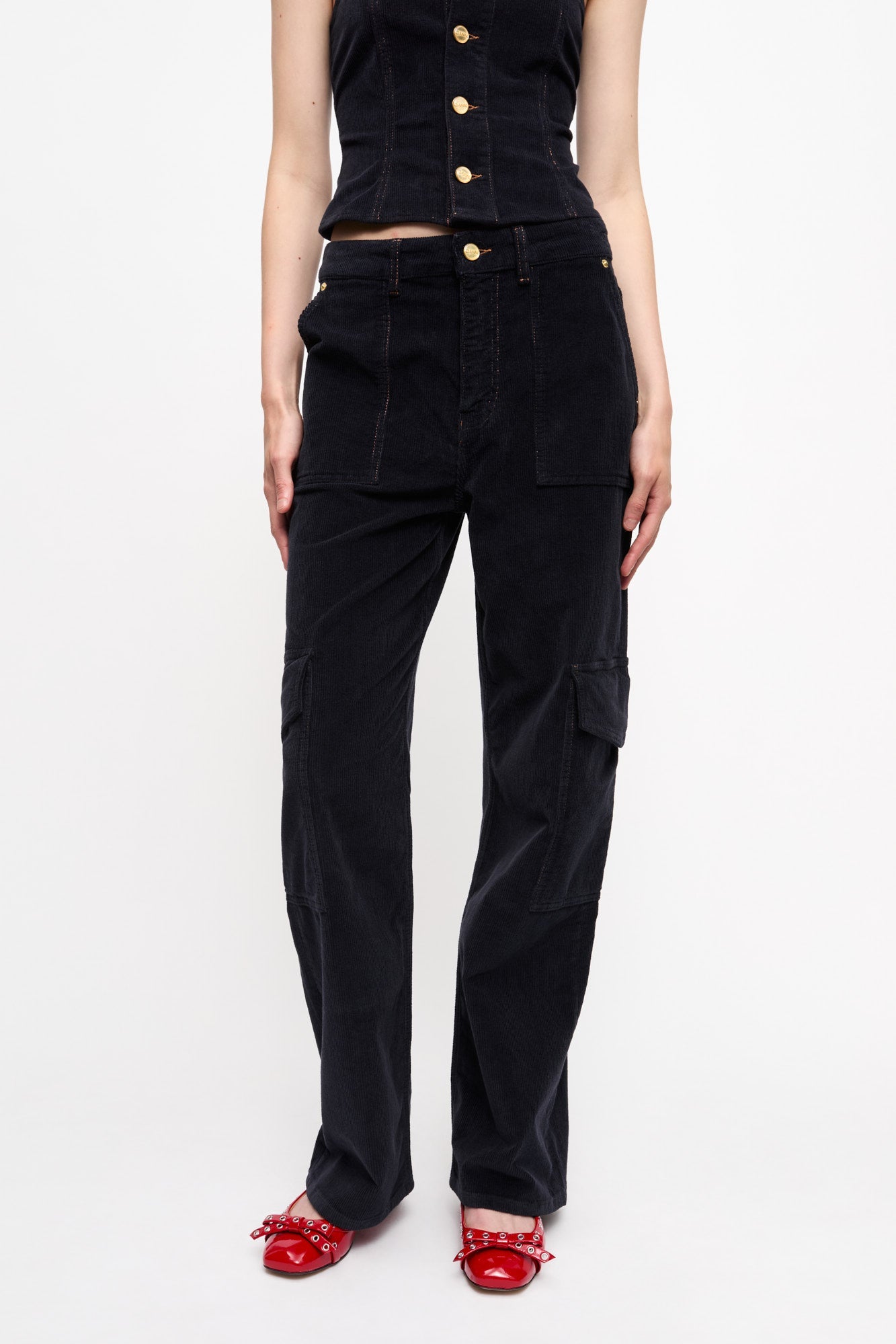 Pantalon cargo en velours côtelé - Sky Captain