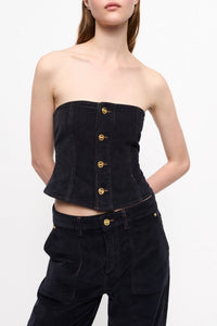 Top bustier en velours côtelé - Sky Captain