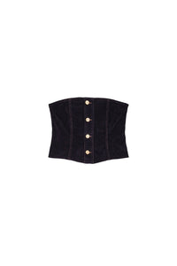 Top bustier en velours côtelé - Sky Captain