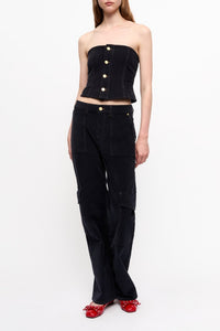 Top bustier en velours côtelé - Sky Captain