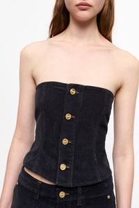 Top bustier en velours côtelé - Sky Captain