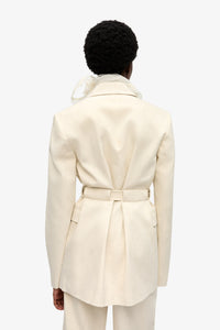 Blazer de tailleur en lin mélangé - Angora