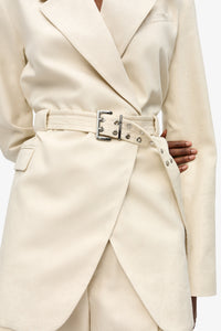 Blazer de tailleur en lin mélangé - Angora
