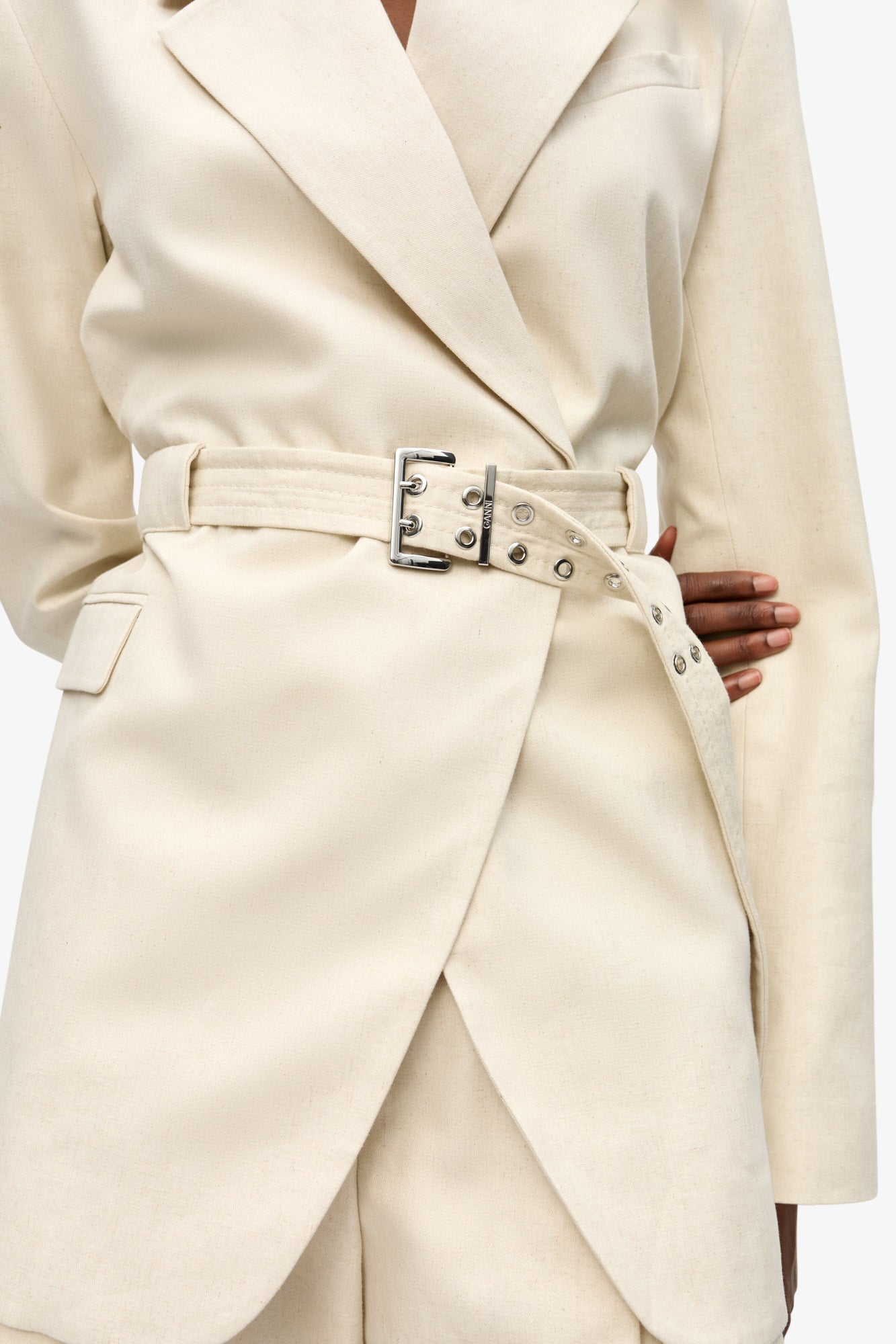 Blazer de tailleur en lin mélangé - Angora