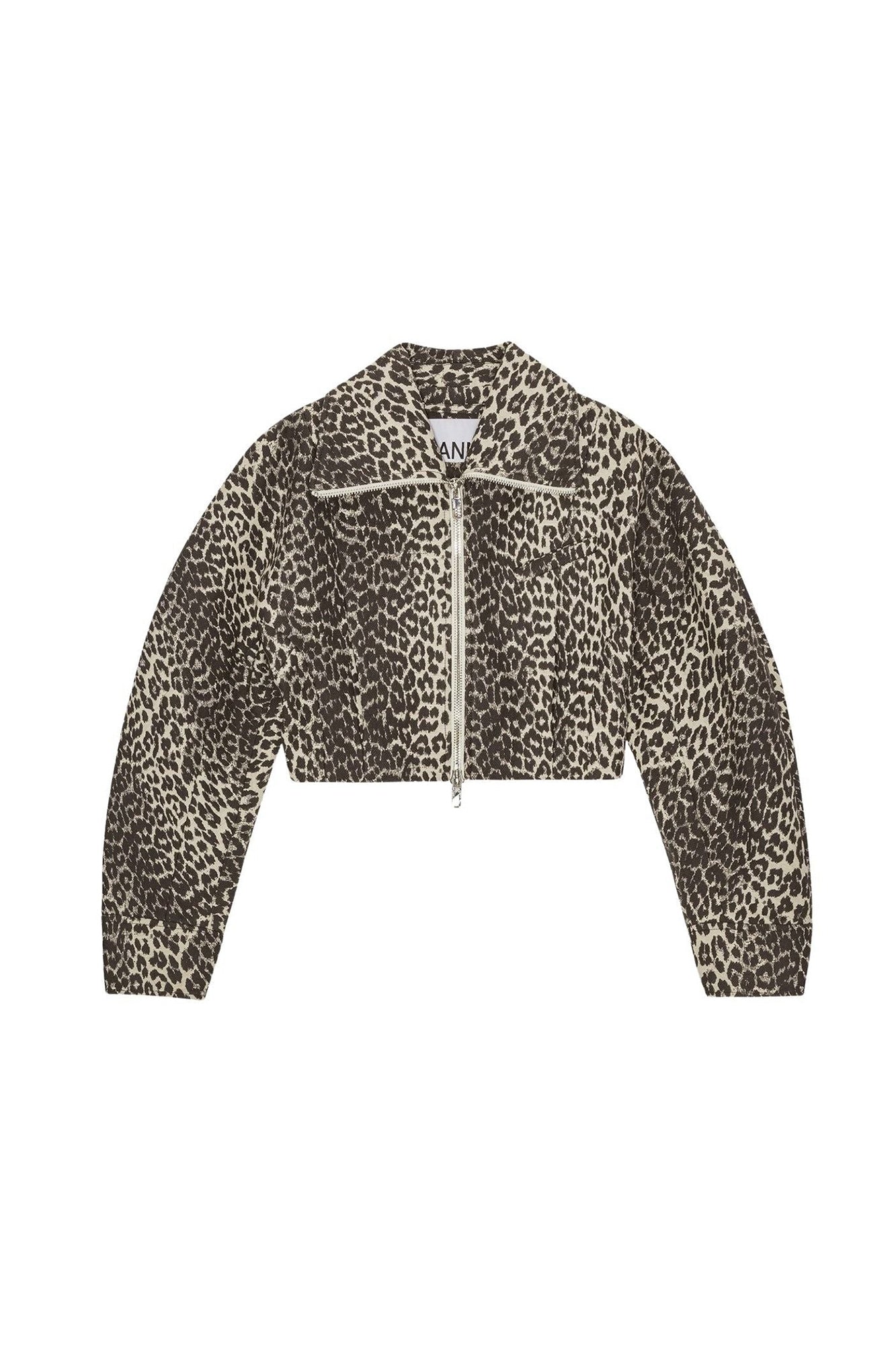 Veste courte à manches incurvées imprimé animal - Leopard