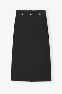 Jupe cpurte zippé en crêpe - Black