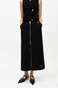 Jupe cpurte zippé en crêpe - Black