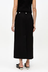 Jupe cpurte zippé en crêpe - Black