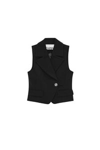 Gilet sans manches en crêpe - Black