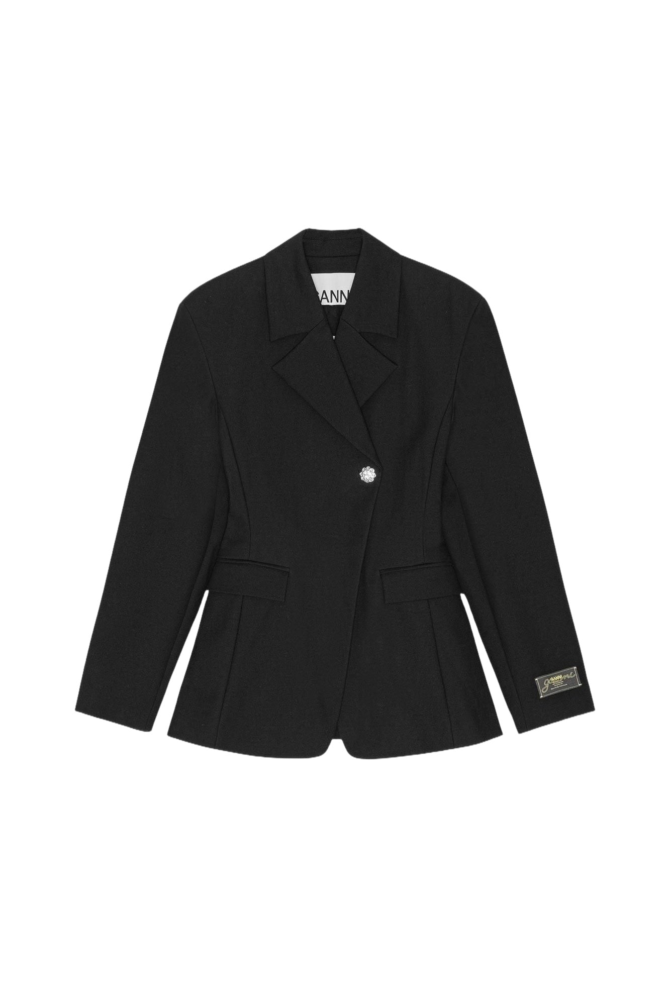 Blazer de tailleur épais en coton - Black