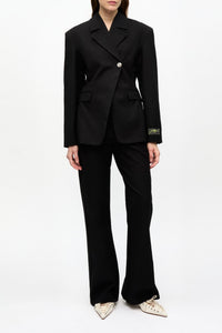 Blazer de tailleur épais en coton - Black