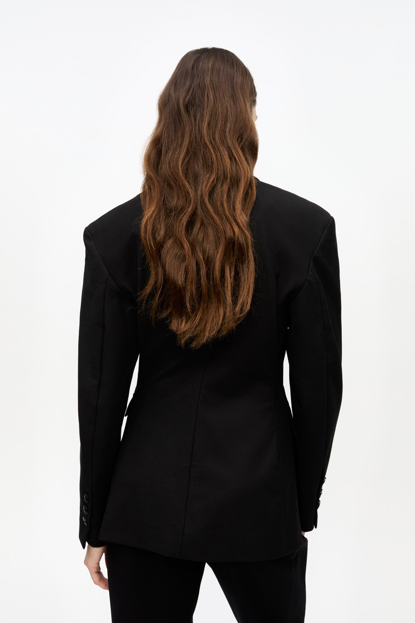 Blazer de tailleur épais en coton - Black