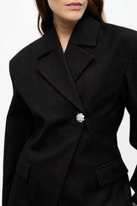 Blazer de tailleur épais en coton - Black