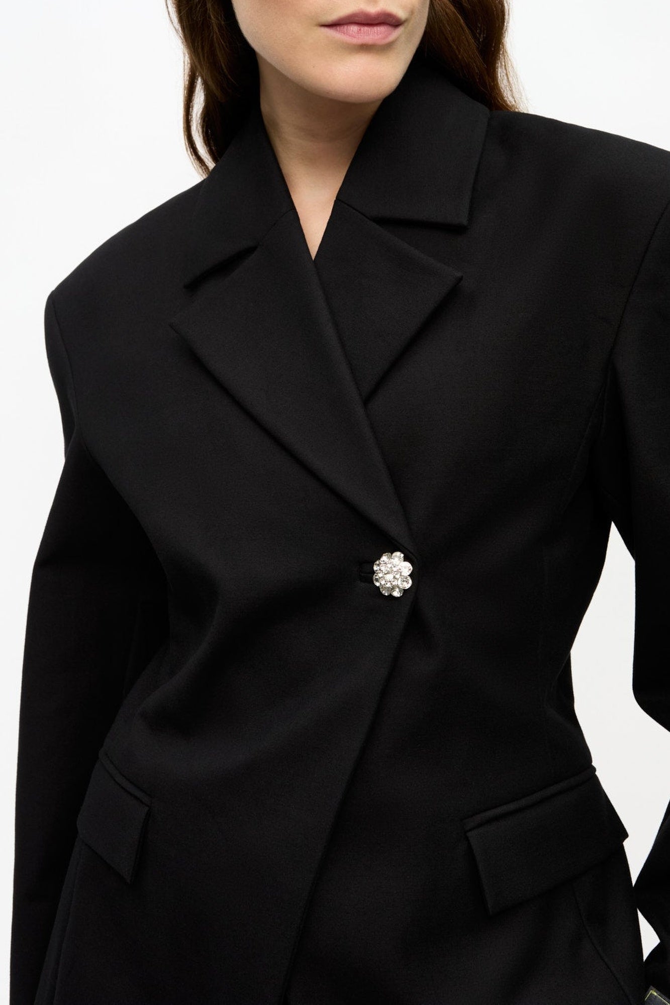 Blazer de tailleur épais en coton - Black