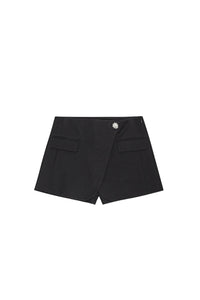 Short croisé en coton - Black
