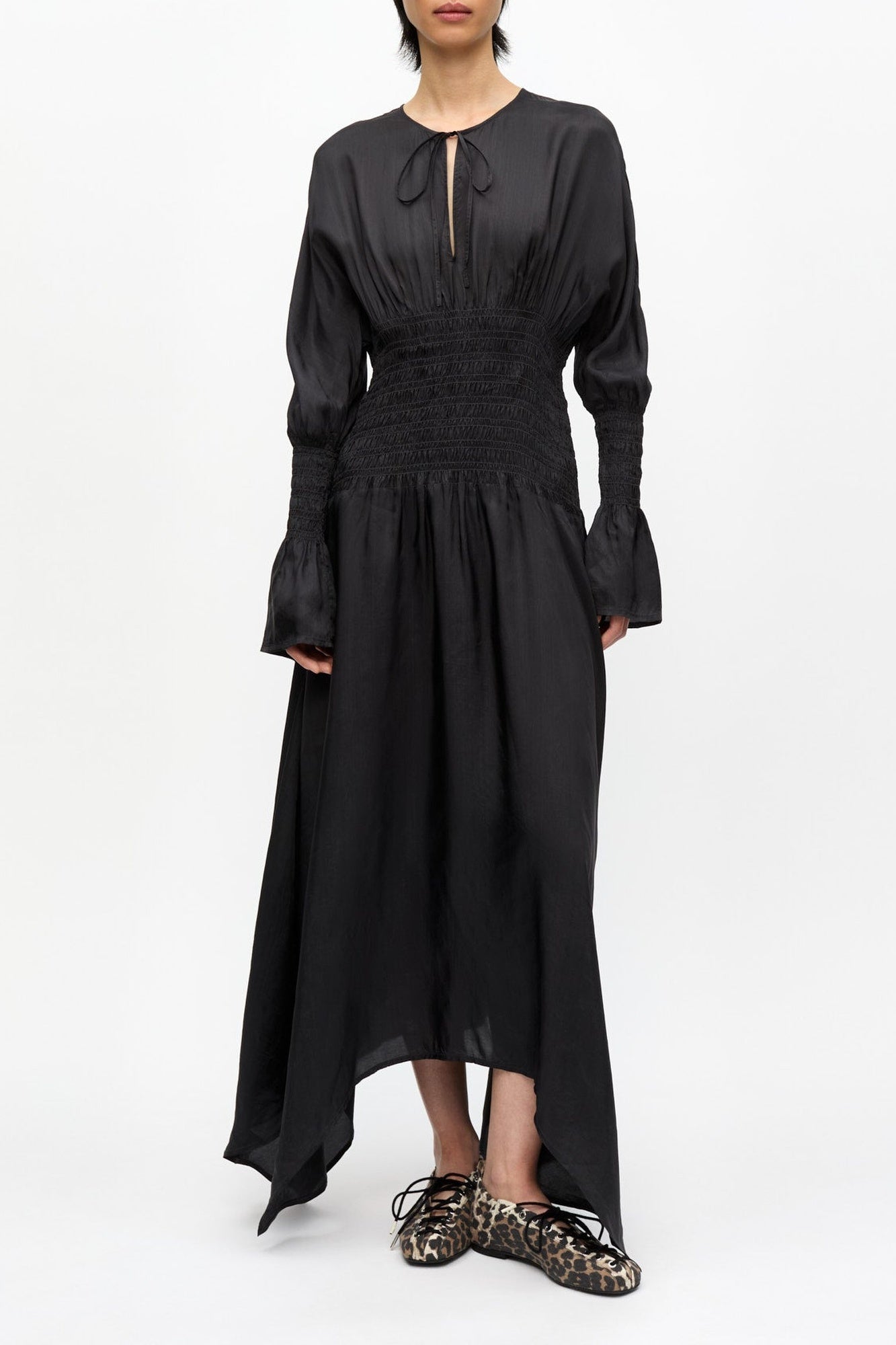 Robe midi smockée - Phantom