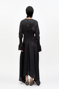 Robe midi smockée - Phantom