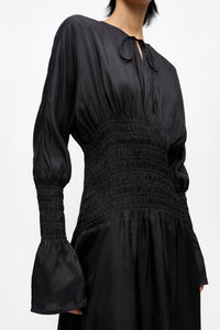 Robe midi smockée - Phantom