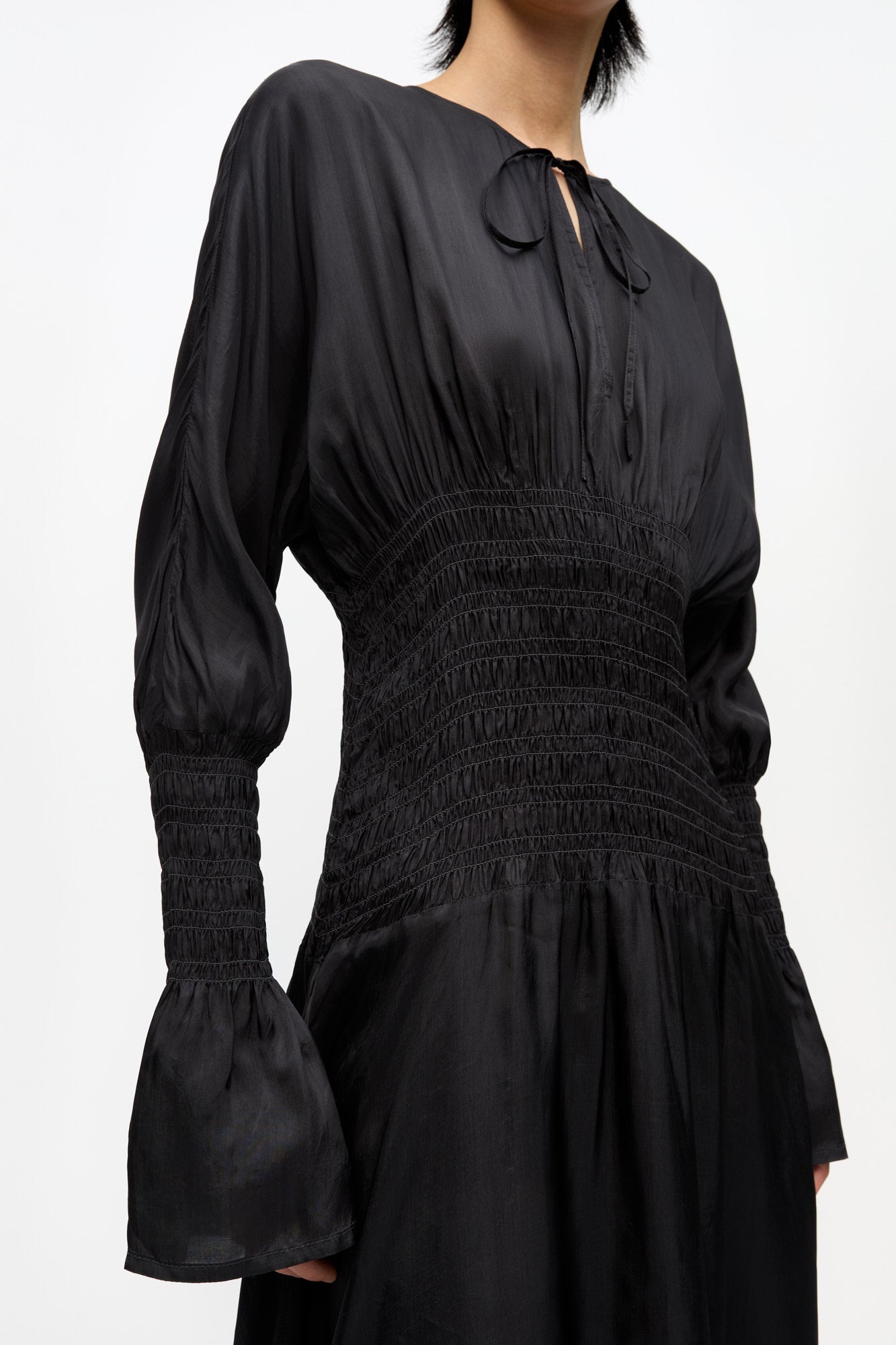 Robe midi smockée - Phantom