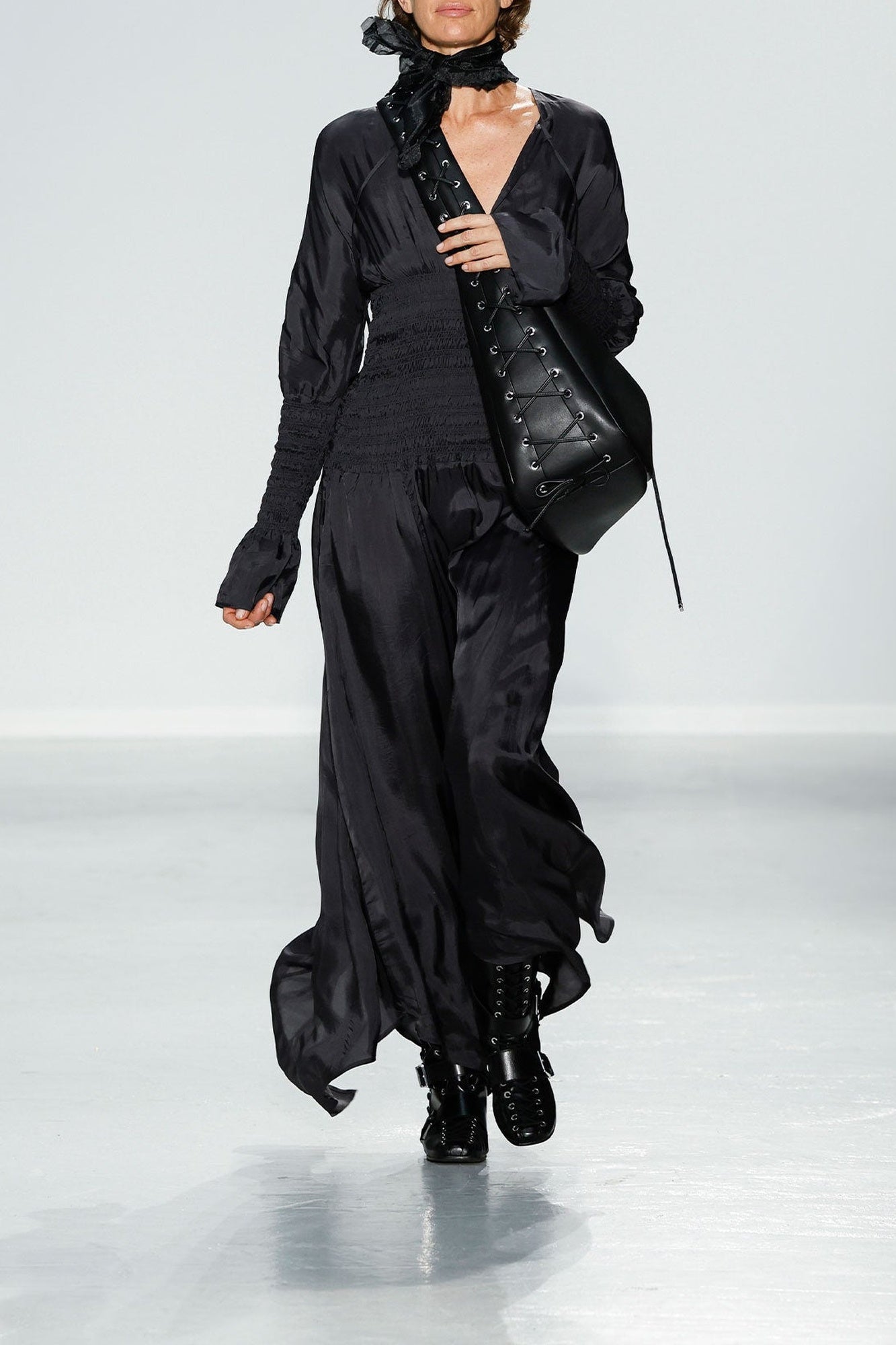 Robe midi smockée - Phantom