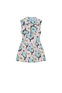 Robe courte à imprimé floral en coton - Multicolour