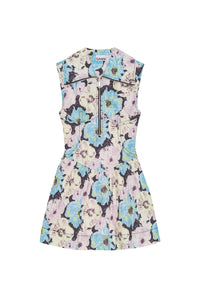 Cotton floral print short dress - Multicolour