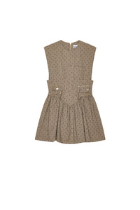 Robe courte corset tailleur floqué en tissu - Tiger'S Eye