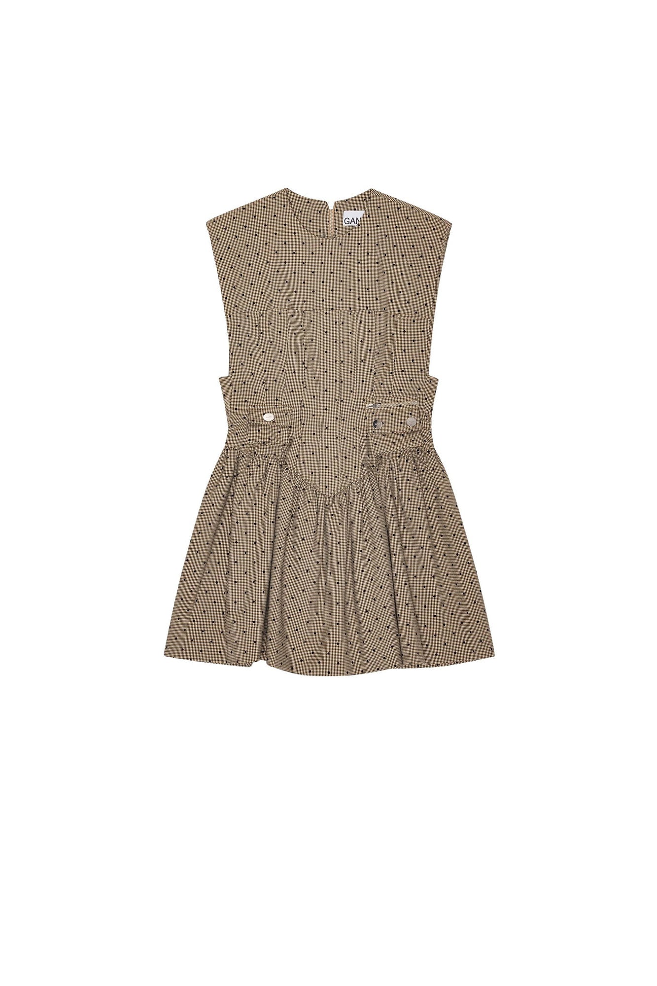 Robe courte corset tailleur floqué en tissu - Tiger'S Eye