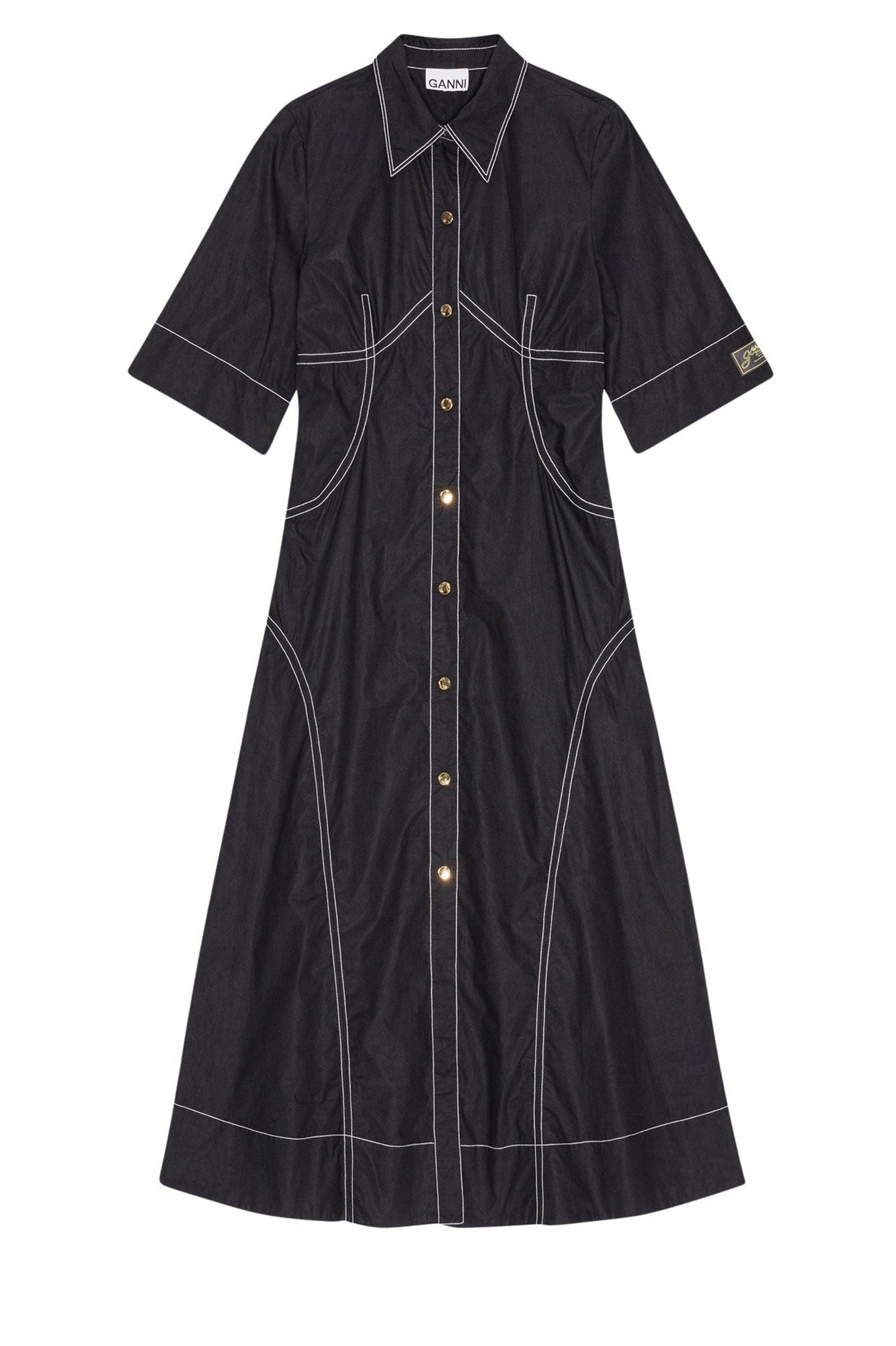 Robe chemise en coton - Black