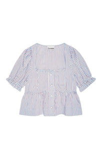 Candy stripe blouse - Soft Chambray